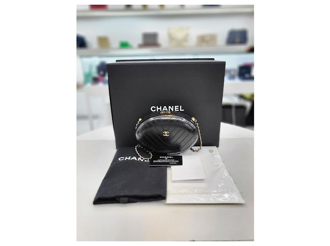 Chanel Borsa Rotonda Borsa Cilindrica Borsa da Sera a Tracolla SKU Nero - vista 10