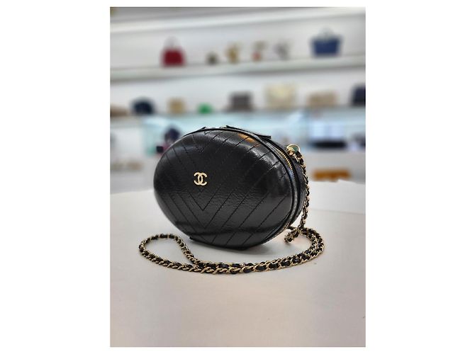 Chanel Borsa Rotonda Borsa Cilindrica Borsa da Sera a Tracolla SKU Nero - vista 12