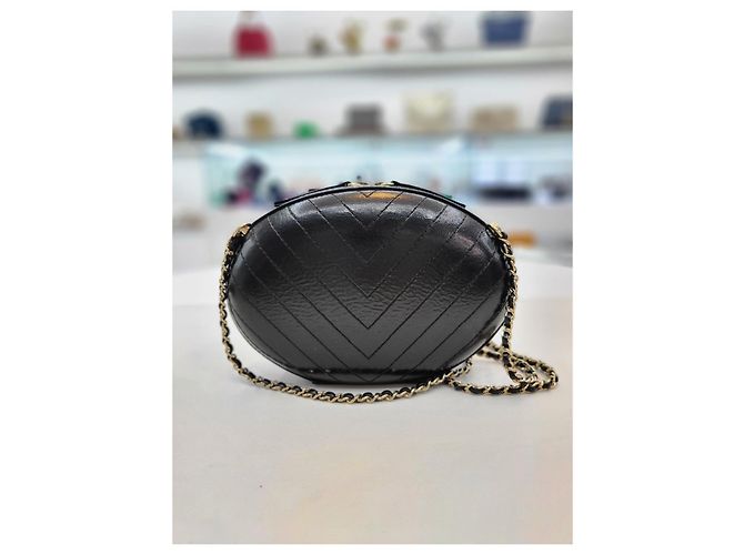 Chanel Borsa Rotonda Borsa Cilindrica Borsa da Sera a Tracolla SKU Nero - vista 14