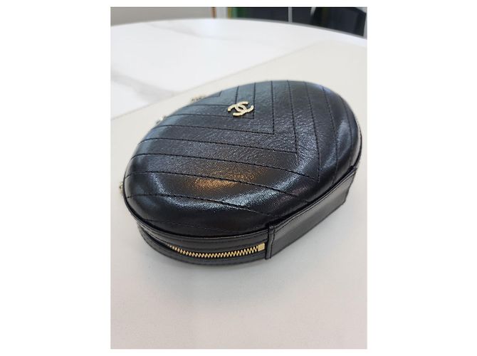 Chanel Borsa Rotonda Borsa Cilindrica Borsa da Sera a Tracolla SKU Nero - vista 17