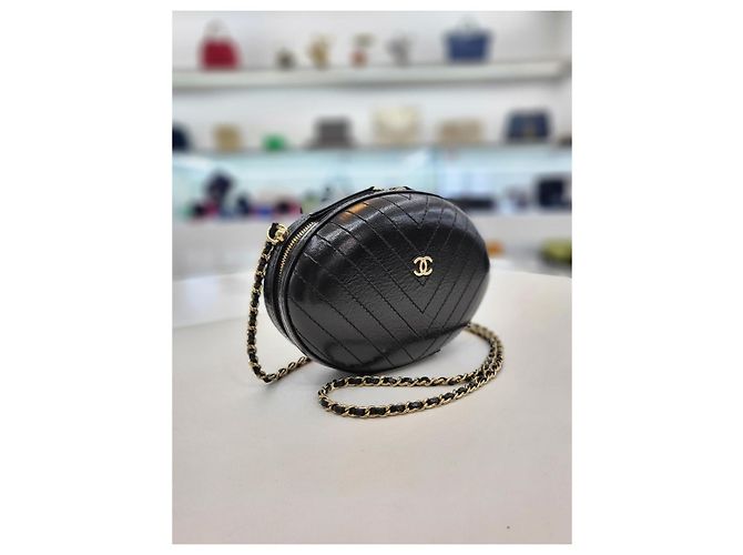 Chanel Borsa Rotonda Borsa Cilindrica Borsa da Sera a Tracolla SKU Nero - vista 5