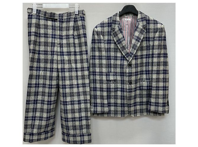 Thom Browne Checked Wool Jacket (Set-Up) Multiple colors - view 2