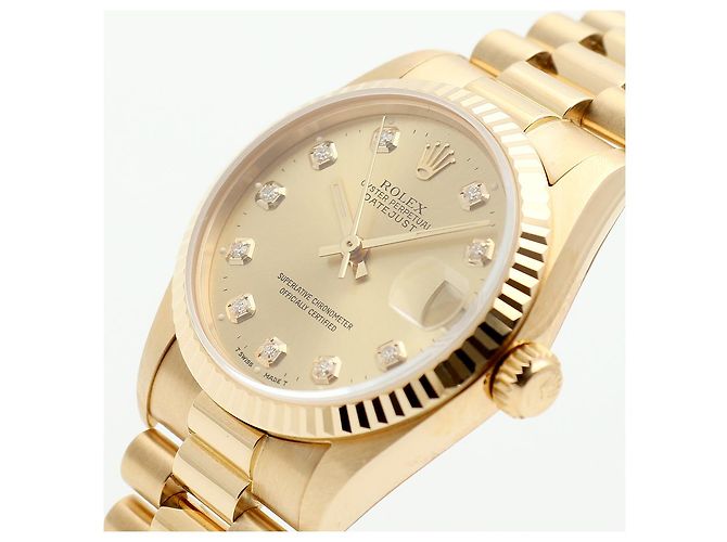 Rolex Reloj Datejust Medium para mujer en Oro Oro con Diamantes Dorado - vista 10