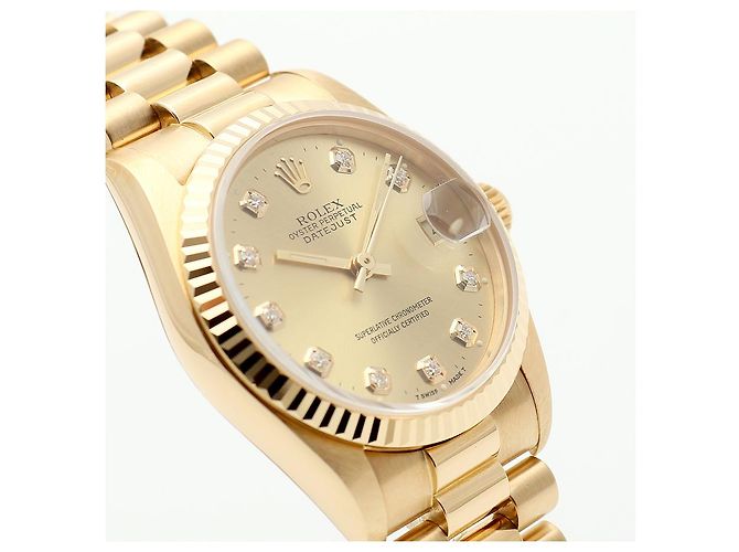 Rolex Reloj Datejust Medium para mujer en Oro Oro con Diamantes Dorado - vista 11