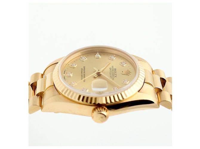 Rolex Reloj Datejust Medium para mujer en Oro Oro con Diamantes Dorado - vista 12