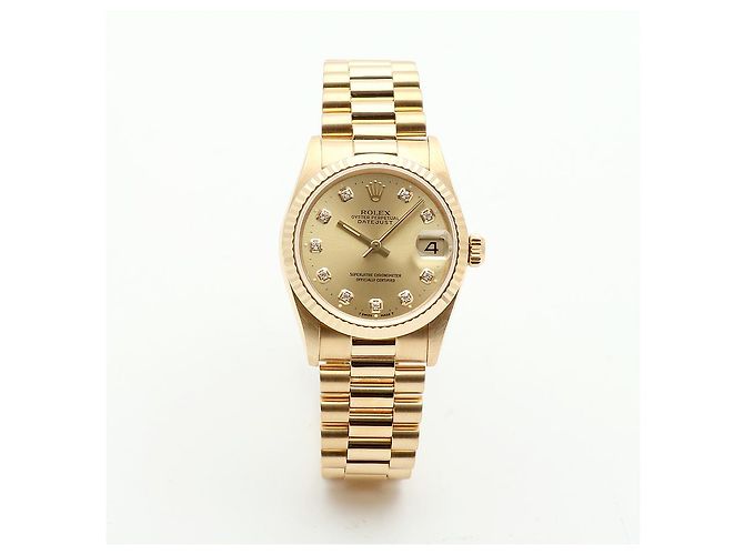 Rolex Reloj Datejust Medium para mujer en Oro Oro con Diamantes Dorado - vista 14