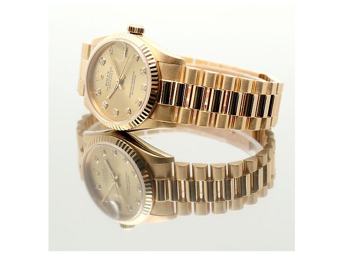Rolex Reloj Datejust Medium para mujer en Oro Oro con Diamantes Dorado - vista 19