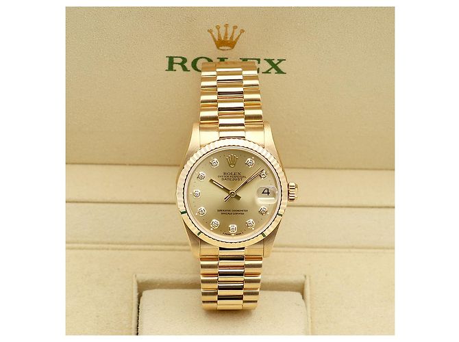 Rolex Reloj Datejust Medium para mujer en Oro Oro con Diamantes Dorado - vista 2