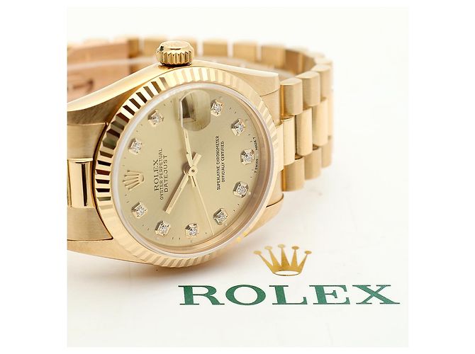 Rolex Reloj Datejust Medium para mujer en Oro Oro con Diamantes Dorado - vista 23