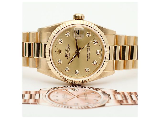Rolex Reloj Datejust Medium para mujer en Oro Oro con Diamantes Dorado - vista 24