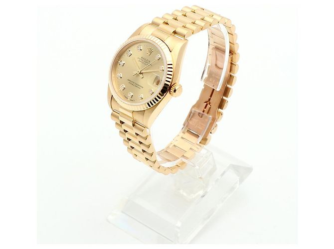 Rolex Reloj Datejust Medium para mujer en Oro Oro con Diamantes Dorado - vista 4