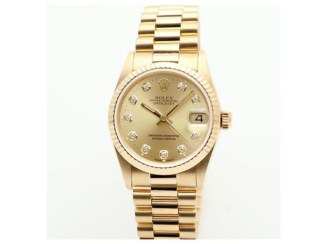 Rolex Reloj Datejust Medium para mujer en Oro Oro con Diamantes Dorado - vista 8