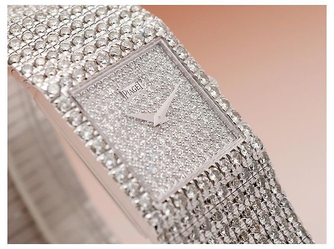 Piaget Protocol Unisex-Damenuhr Weißgold Aftersetting Voll Diamant - Ansicht 10