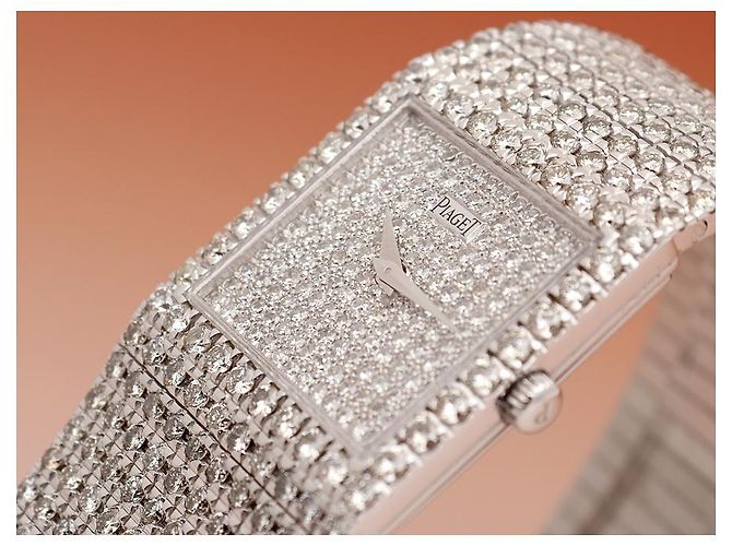 Piaget Protocol Unisex-Damenuhr Weißgold Aftersetting Voll Diamant - Ansicht 12