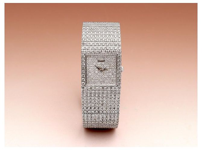 Piaget Protocol Unisex-Damenuhr Weißgold Aftersetting Voll Diamant - Ansicht 14
