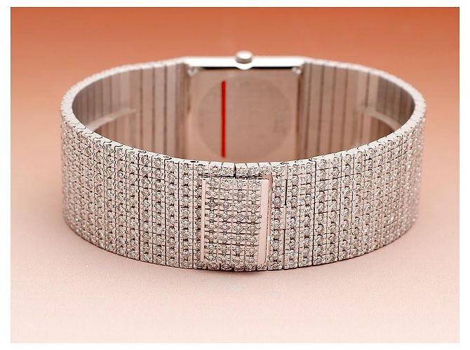 Piaget Protocol Unisex-Damenuhr Weißgold Aftersetting Voll Diamant - Ansicht 15