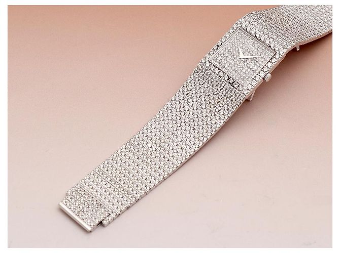 Piaget Protocol Unisex-Damenuhr Weißgold Aftersetting Voll Diamant - Ansicht 16