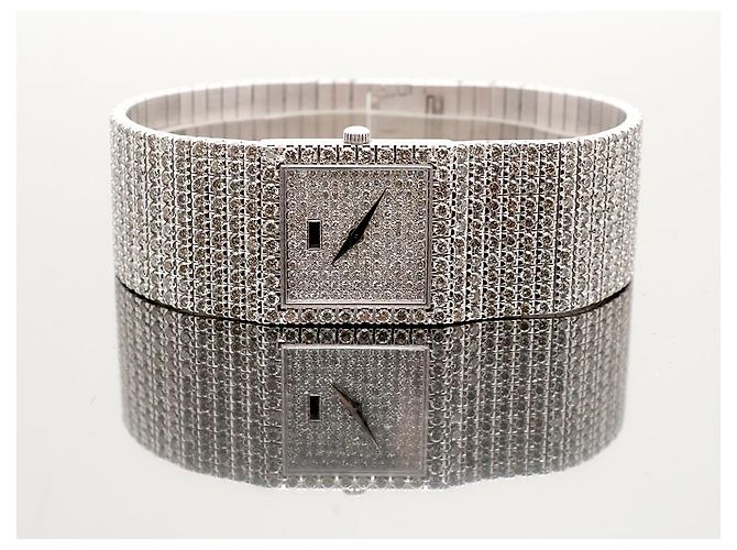 Piaget Protocol Unisex-Damenuhr Weißgold Aftersetting Voll Diamant - Ansicht 21