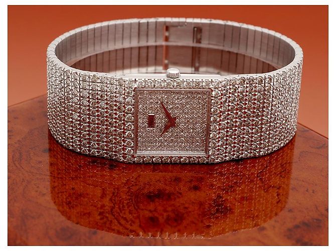 Piaget Protocol Unisex-Damenuhr Weißgold Aftersetting Voll Diamant - Ansicht 23