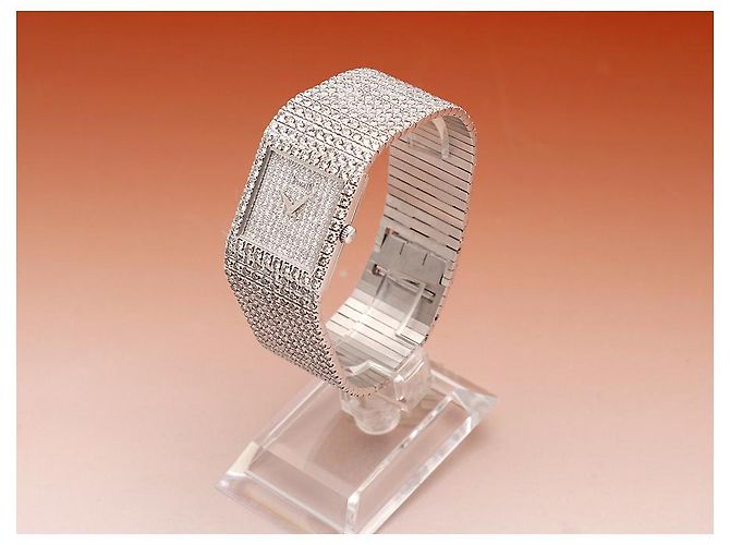 Piaget Protocol Unisex-Damenuhr Weißgold Aftersetting Voll Diamant - Ansicht 4