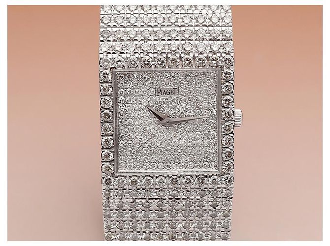 Piaget Protocol Unisex-Damenuhr Weißgold Aftersetting Voll Diamant - Ansicht 7