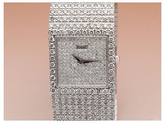 Piaget Protocol Unisex-Damenuhr Weißgold Aftersetting Voll Diamant - Ansicht 8