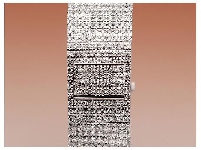 Piaget Protocol Unisex-Damenuhr Weißgold Aftersetting Voll Diamant - Ansicht 9