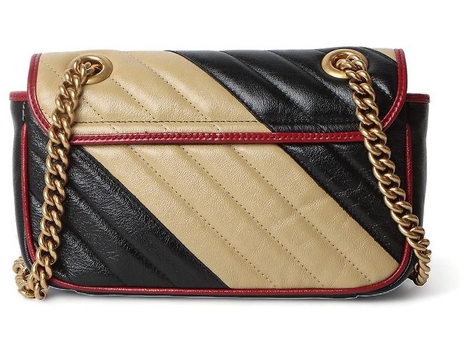 Gucci Borsa a tracolla mini GG Marmont trapuntata Multicolore - vista 4