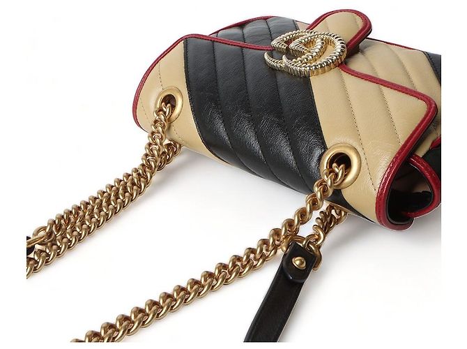 Gucci Borsa a tracolla mini GG Marmont trapuntata Multicolore - vista 5