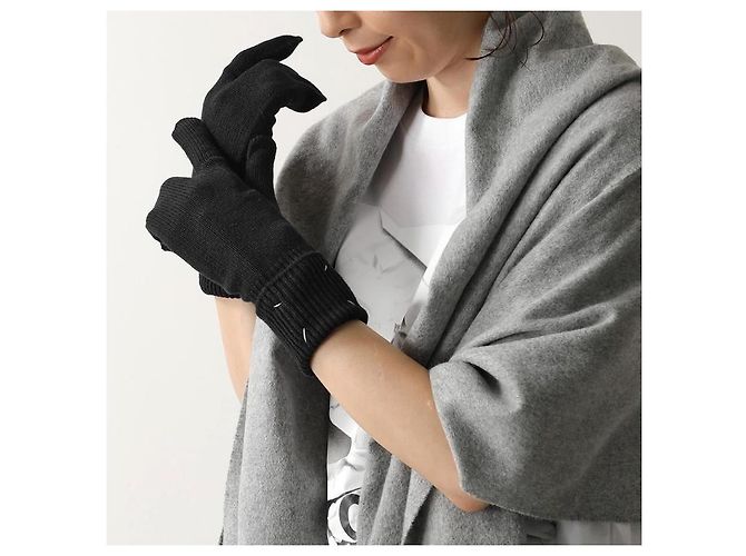 Maison Martin Margiela Maison Margiela Strickhandschuhe Schwarz - Ansicht 5