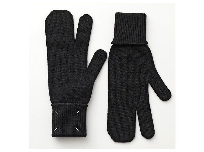 Maison Martin Margiela Maison Margiela Strickhandschuhe Schwarz - Ansicht 8