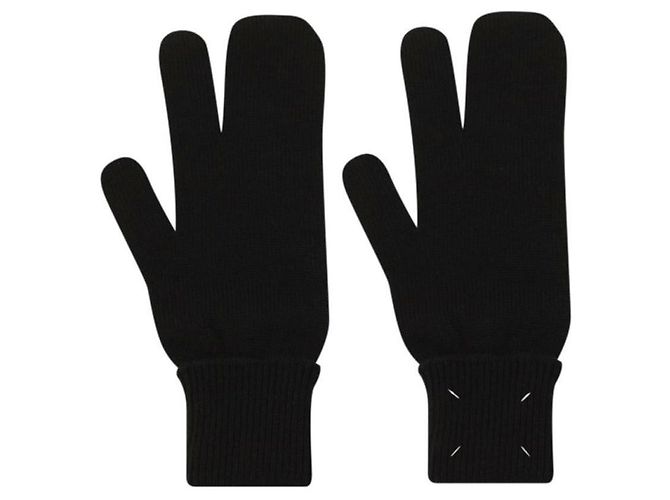 Maison Martin Margiela Maison Margiela Strickhandschuhe Schwarz - Ansicht 9