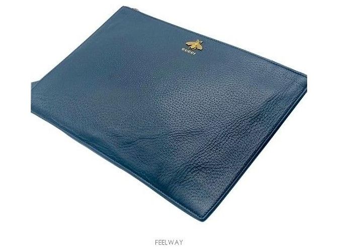 Gucci Clutch Animalier Blu - vista 3