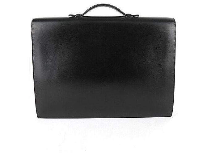 Hermès Borsa Saddle nera con finiture dorate Nero - vista 3