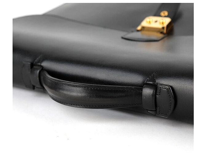 Hermès Borsa Saddle nera con finiture dorate Nero - vista 5