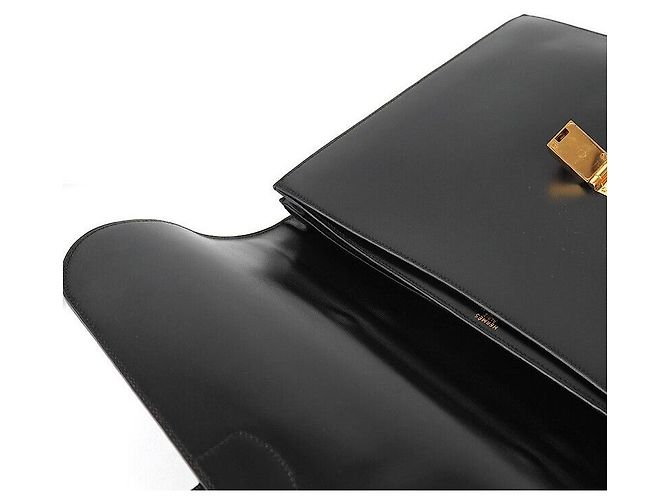 Hermès Borsa Saddle nera con finiture dorate Nero - vista 6