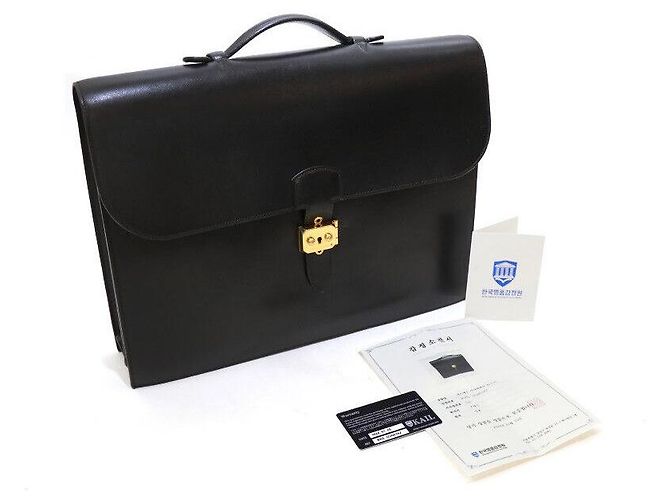 Hermès Borsa Saddle nera con finiture dorate Nero - vista 8