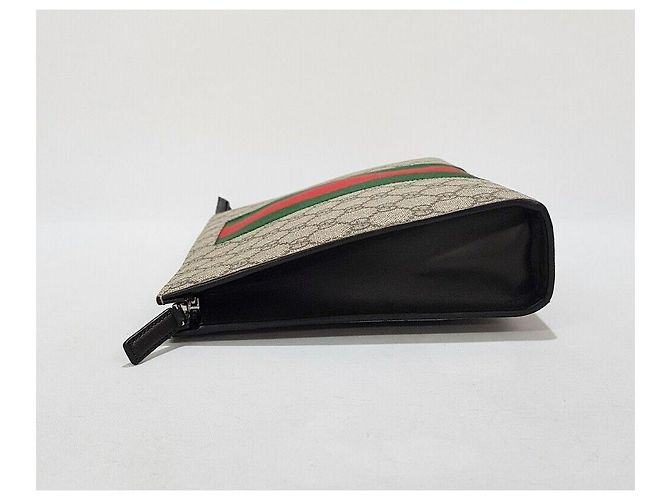 Gucci Clutch GG Supreme Ophidia Web Canvas - vista 3