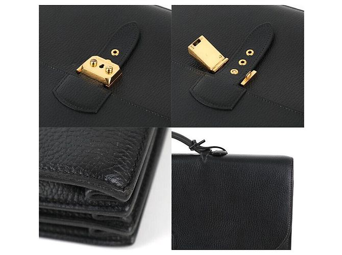 Hermès Sakadepeche Nero con Accenti Dorati - vista 7