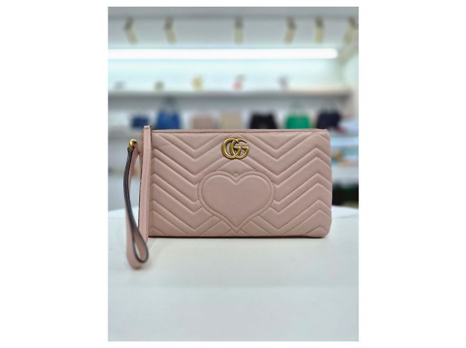 Gucci Piccola pochette trapuntata Rosa - vista 10