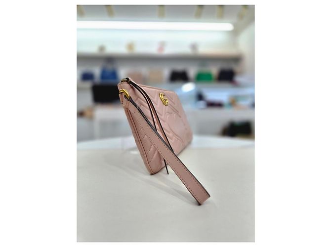 Gucci Piccola pochette trapuntata Rosa - vista 13