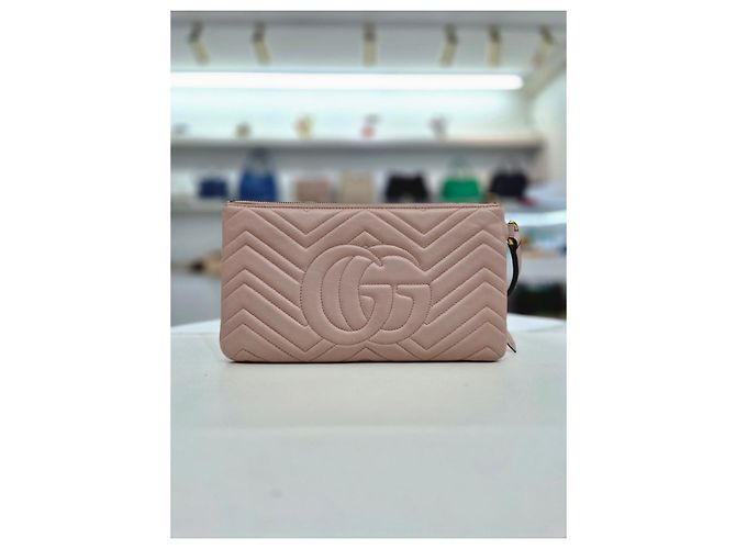 Gucci Piccola pochette trapuntata Rosa - vista 14
