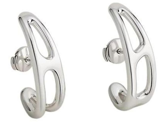 Hermès Orecchini Punk con Catena d'Ancora in Argento da Donna - vista 2