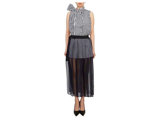 Sacai Vestido largo sin mangas para mujer Multicolor - vista 4