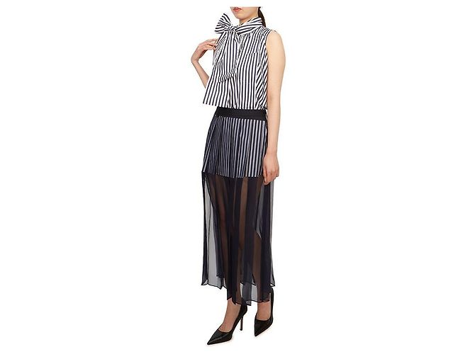 Sacai Vestido largo sin mangas para mujer Multicolor - vista 8