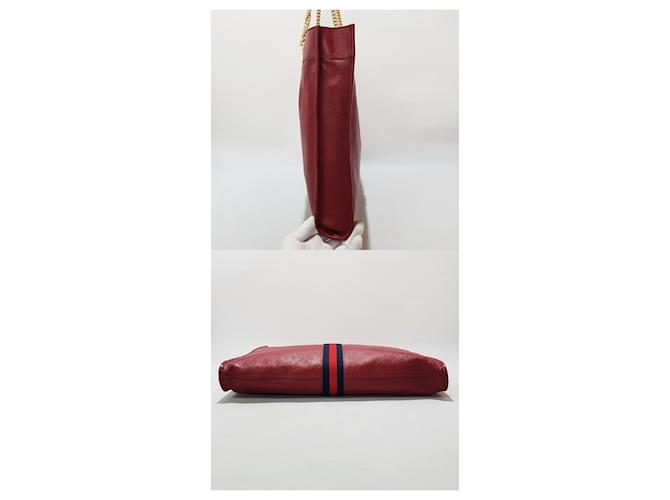 Gucci Borsa Shopper Tiger Web Raza Rosso - vista 4