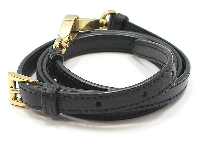 Prada Borsa a tracolla bucket medium Black Saffiano Double Pannier - vista 8