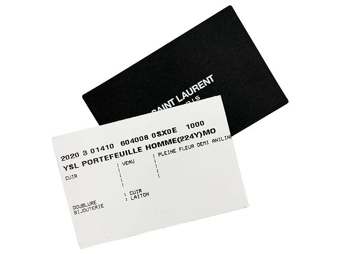 Saint Laurent Portapassaporto in pelle di vitello nera Nero - vista 9