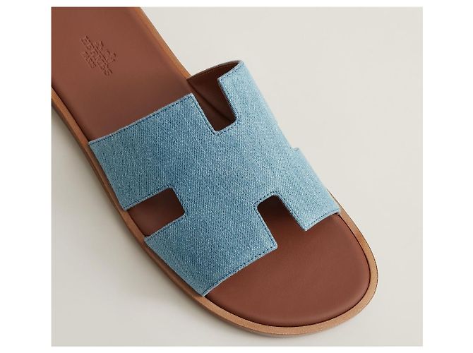 Hermès Sandalias y chanclas Izmir para hombre en denim Multicolor - vista 10