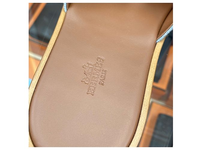 Hermès Sandalias y chanclas Izmir para hombre en denim Multicolor - vista 6